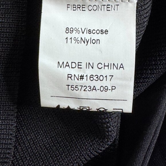 NWOT Princess Polly Mini Dress sz 4 US Black Bell Sleeve Bodycon Stretch - Picture 5 of 13